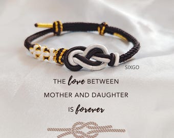 Mother daughter Square knot Bracelet - Birthday Gifts