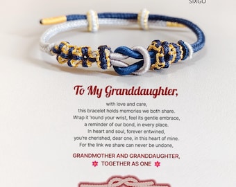 Granddaughter Bracelet-Handmade Braided Infinity Knot Bracelet-Handmade Gift-Gift For Granddaughter-Graduation Gift-Back To School Gift