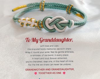 To My Granddaughter-Infinity Knot Bracelet-Christmas gift