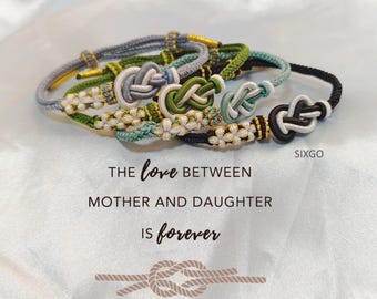 Mother daughter Square knot Bracelet - Birthday Gifts