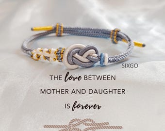 Mother daughter Square knot Bracelet - Birthday Gifts