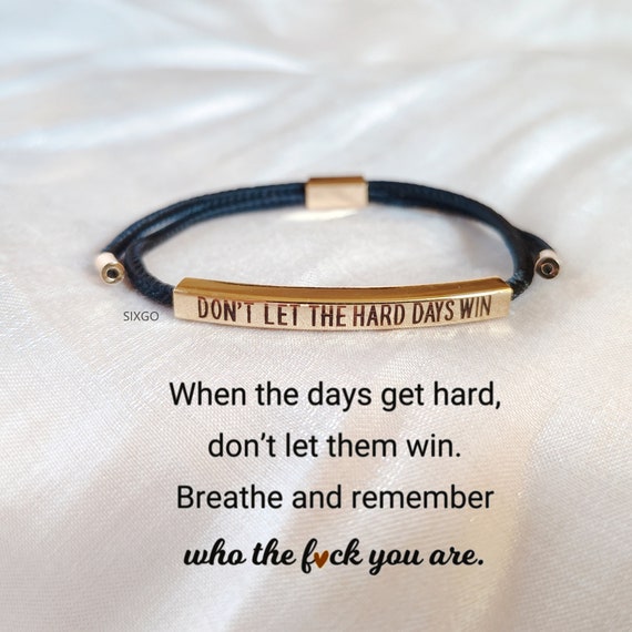 Remember Who The F You Are Motivational Tube Bracelet, Adjustable Hand Braided Wrap Tube Bracelet, Inspirational Bracelets Jewelry Gifts for Women Girls Best Friend Teen (Pink-Silver