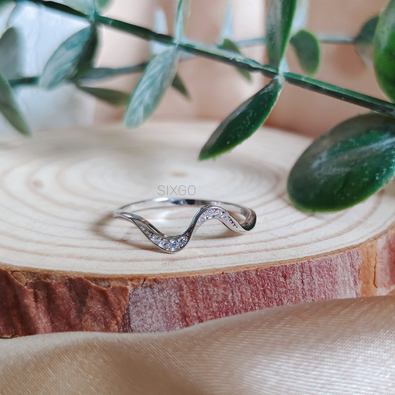 A Self-Reminder, Youve Survived Too Many Storms Minimalist Wave Ring, Self Love Ring, Unique High And Low Ring, Christmas Gift,Gift For Her image 3