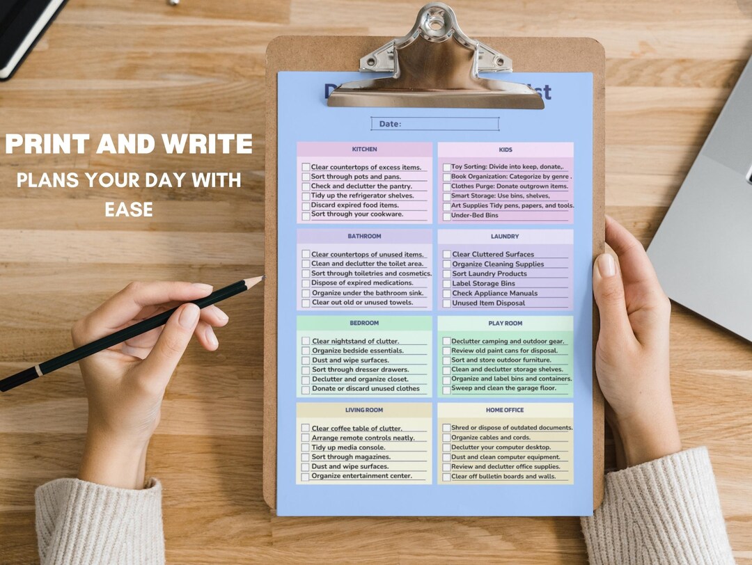 ADHD Cleaning Checklist Printable Cleaning Schedule Templates Adhd ...