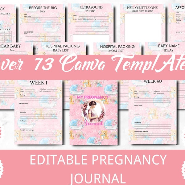 pregnancy journal gift for first time mom to be templates, printable  pregnancy diary Expecting Mom maternity gift baby book, Keepsake Album