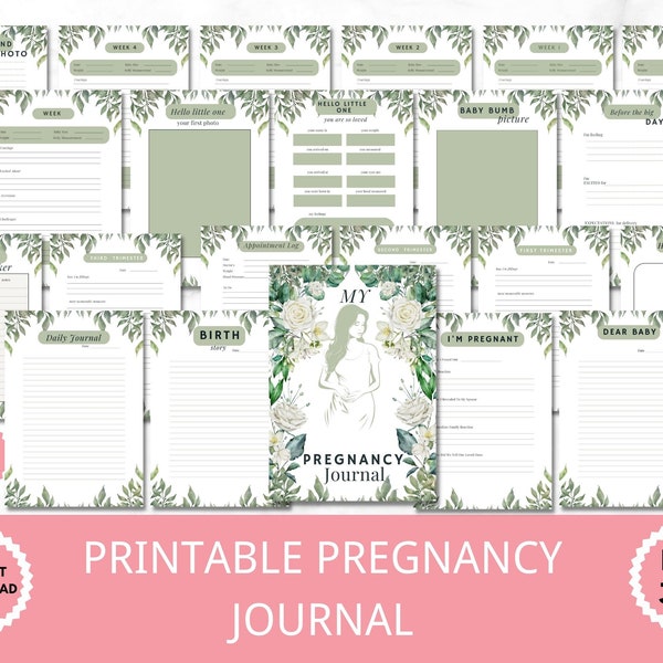 pregnancy journal gift for mom to be , editable pregnancy diary Expecting Mom Gift, maternity gift baby book, Keepsake Pregnancy Album