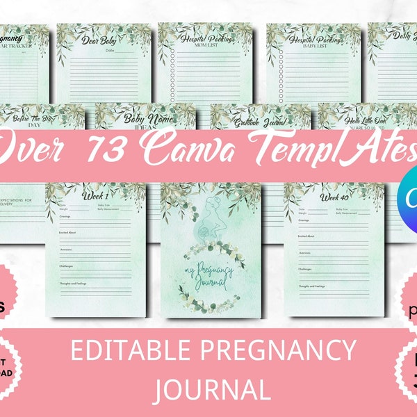 pregnancy journal gift for first time mom to be templates, printable  pregnancy diary Expecting Mom maternity gift baby book, Keepsake Album