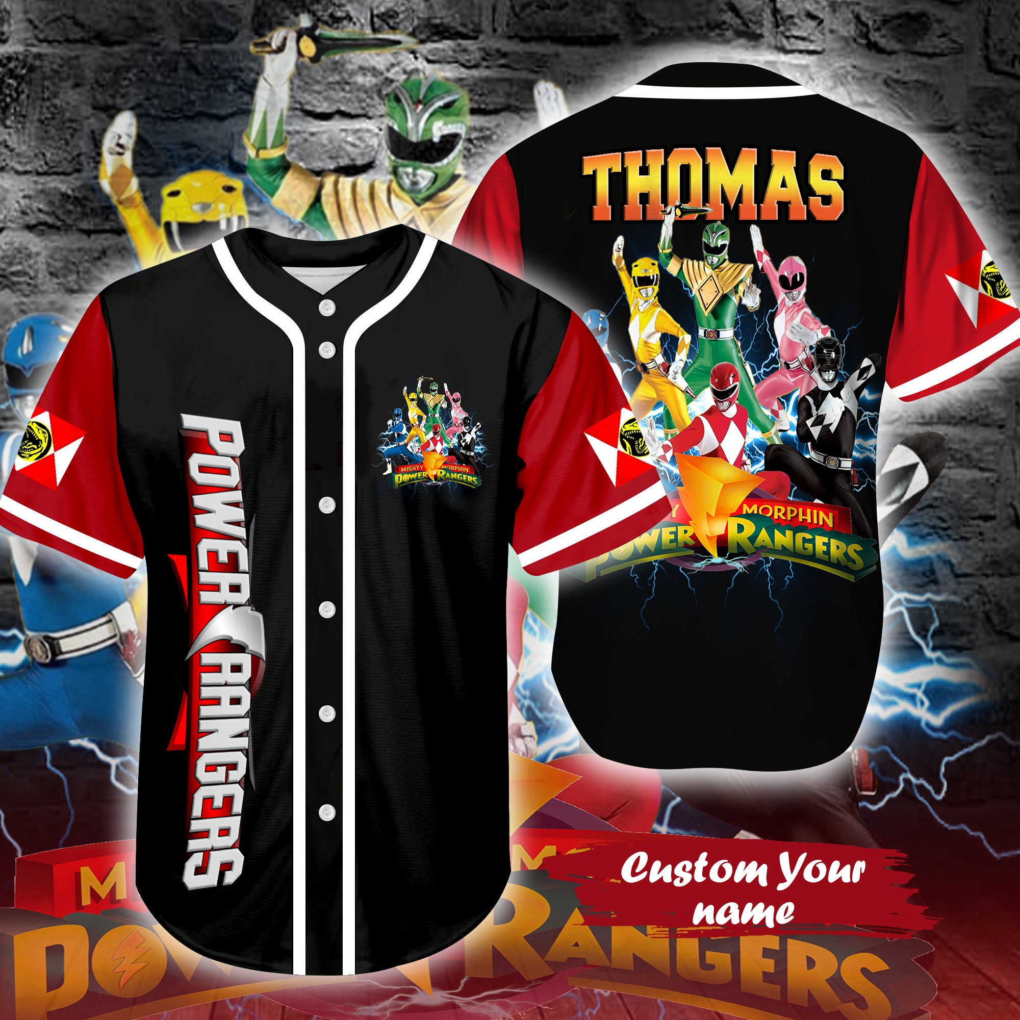 Personalized White Tigers Tommy Oliver Power Rangers Baseball Jersey -  Anime Ape