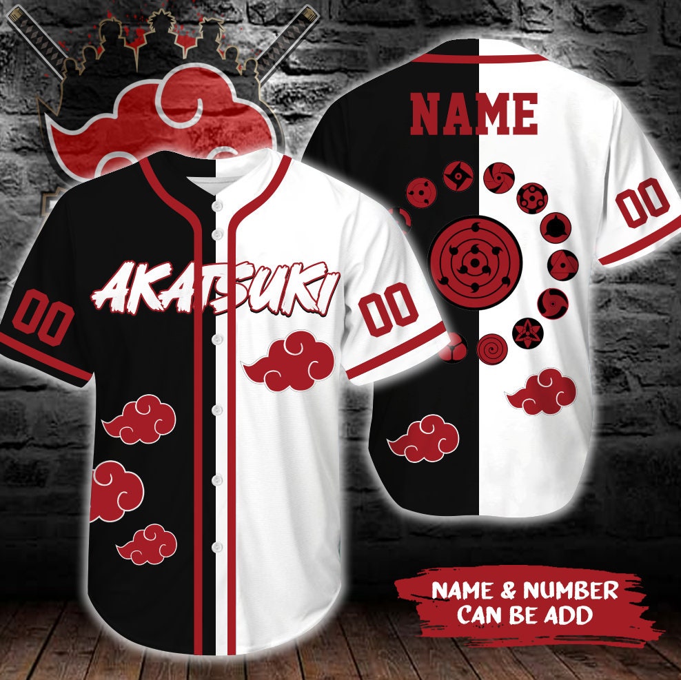 Akatsuki Uchiha Naruto Baseball Jersey - Anime Ape