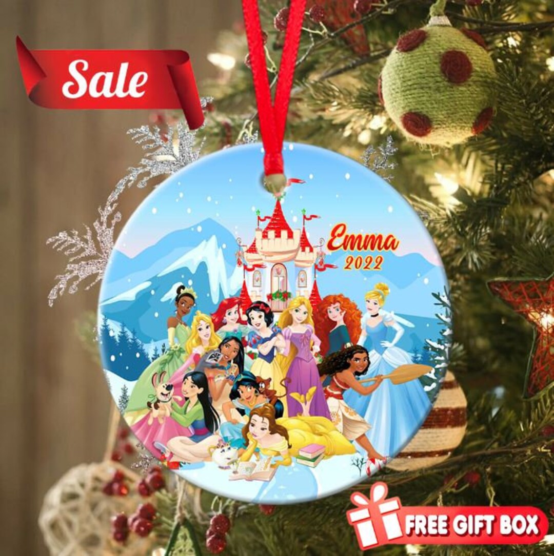 Disney Princess Ornament Princess Christmas Ornament Etsy