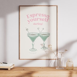 Espresso Martini Art Print | Bar Cart Print | Cocktail Wall Art | Coffee Lover Decor | Digital Print DOWNLOAD