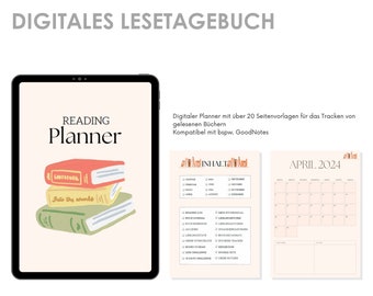 Digitales Lesetagebuch | Book Journal | GoodNotes Vorlage Lese Tracker