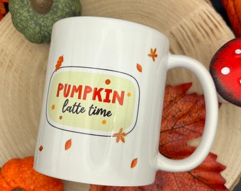 Tasse de temps de latte à la citrouille | tasse d’automne confortable | Tasse automnale | Cadeau