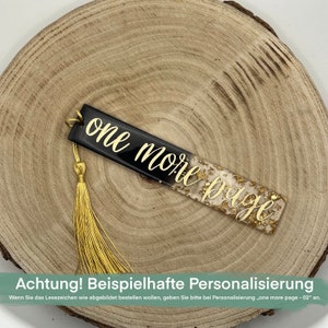 Lesezeichen Resin Personalisierbares Lesezeichen schwarz-goldenes Lesezeichen Lesezeichen Typ 2