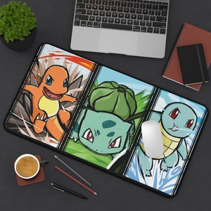 Mouse pad personalizado gamer - Pokemon Agua Fogo Planta Charizard  Blastoise Venusaur