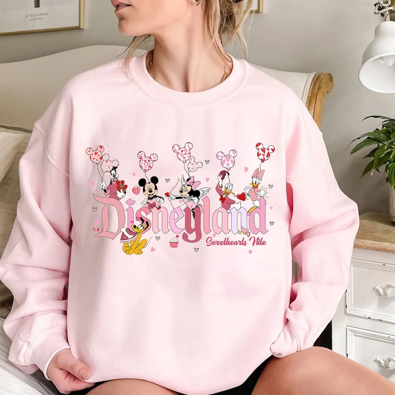 Sweethearts Nite Disneyland Sweatshirt, Disneyland Happy Valentine's