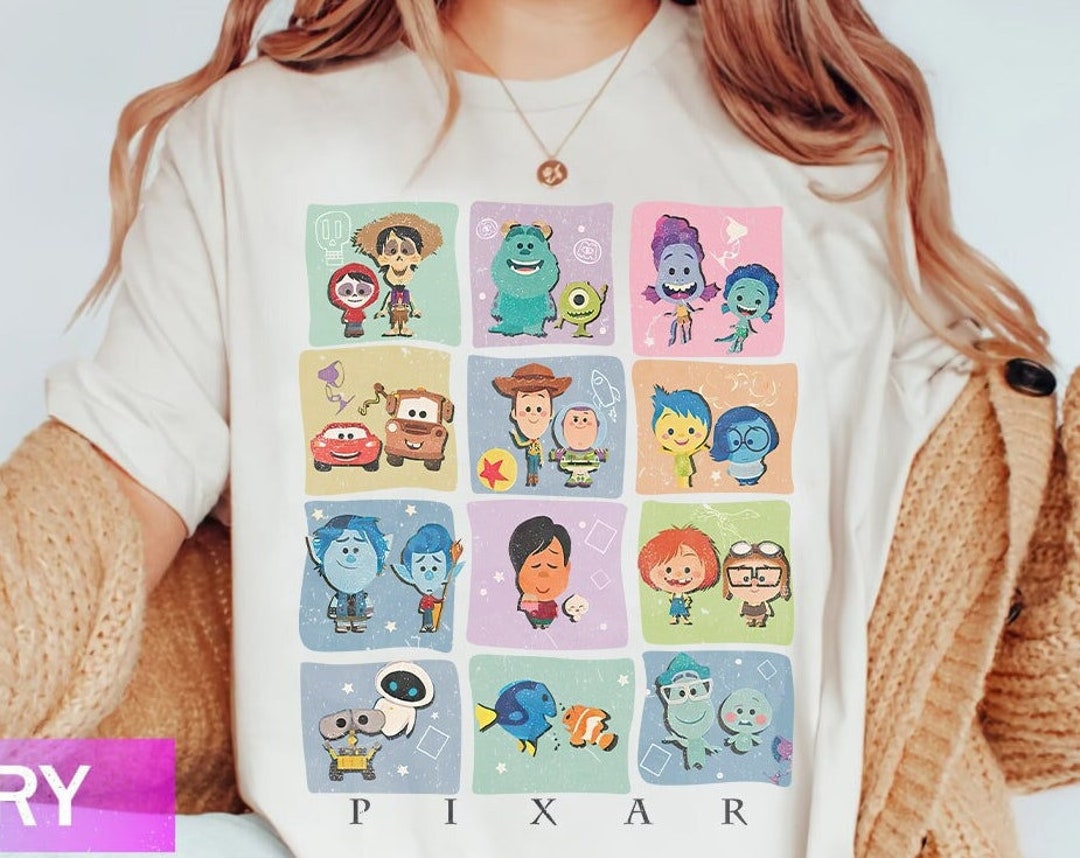 Disney Pixar Movies Frame Shirt, Pixar Characters Shirt, Disney Pixar ...