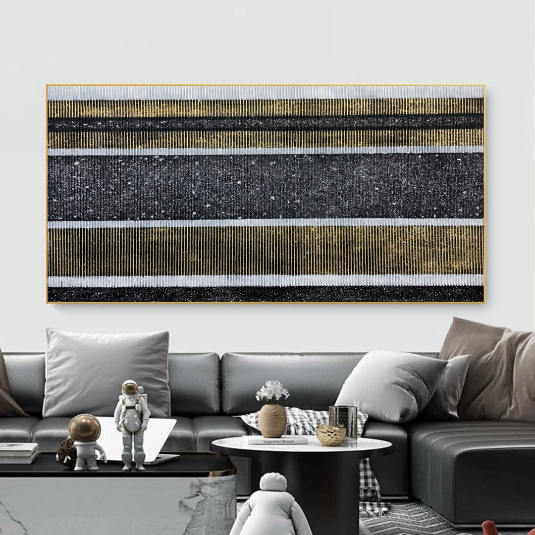 Silver Glitter Painting Fancy Horizontal Glitter Textured Art Etsy