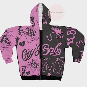 pink hellboy hoodie
