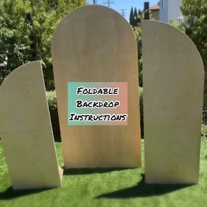 Instrucciones de telón de fondo plegable de bricolaje (Chiara) - Descarga digital (DIY sobre cómo construir usted mismo)