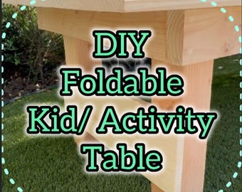 DIY Outdoor Kid Table Plans – Foldable Wooden Picnic Table PDF – Easy Build Guide