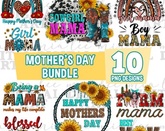 Mother's Day bundle png sublimation design download, love mama png, Mother's Day design png, mom life png, sublimate designs download