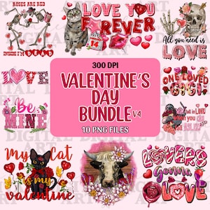 Valentinstag Bundle V4 png Sublimation Design Download, Happy Valentinees png, 14. Februar png, Sublimation Designs Download
