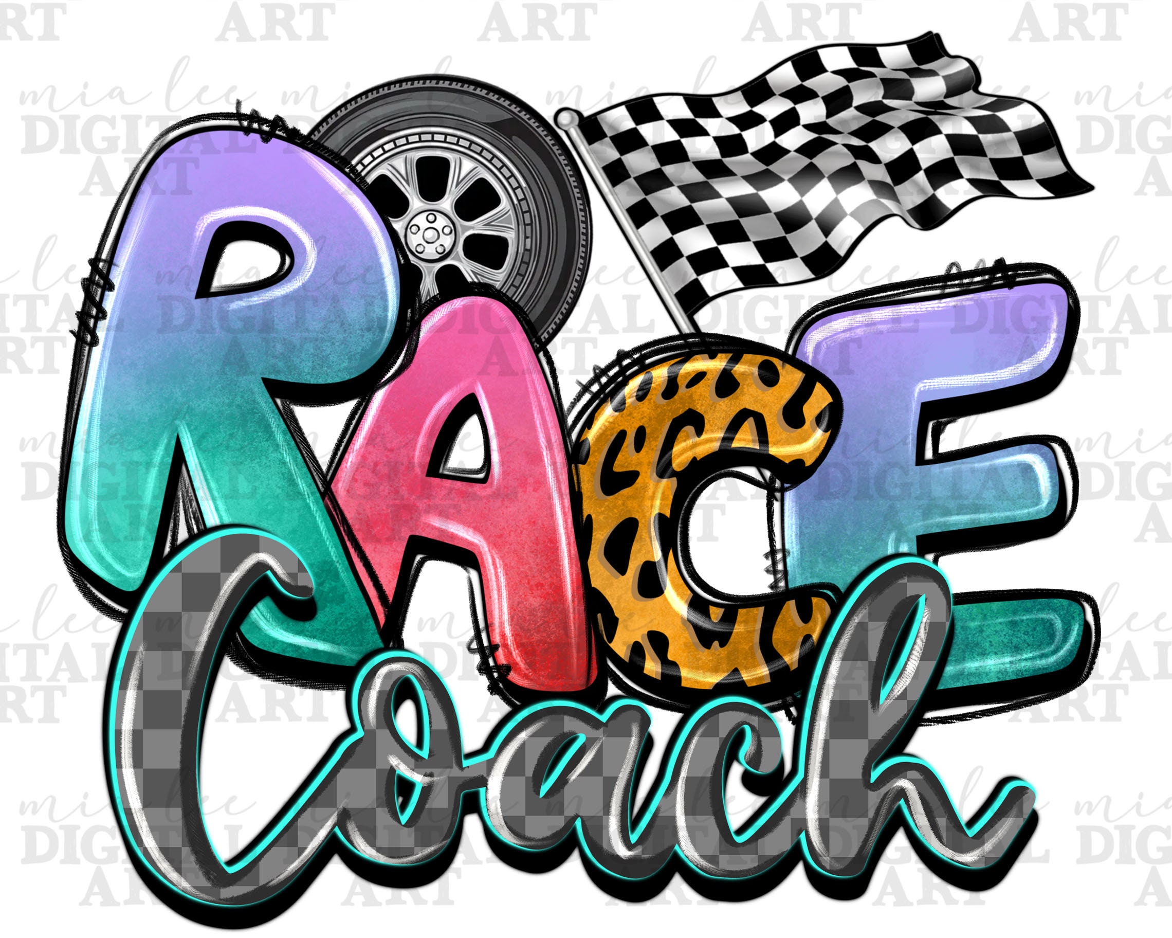 Race Coach Png Sublimation Design Download, Race Life Png, Race Flag ...
