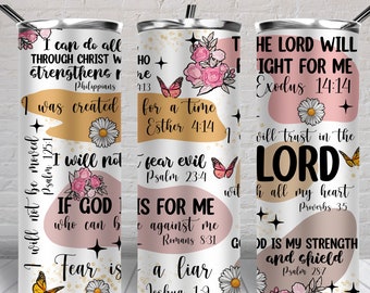 Christian bible verse affirmations 20 oz skinny tumbler png, tumbler wrap png, 20 oz tumbler designs, Christian png, tumbler png download