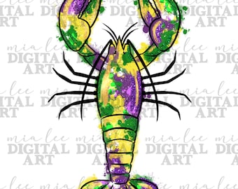Mardi Gras crawfish png sublimation design download, Happy Mardi Gras png, Mardi Gras Carnaval png, sublimate designs download