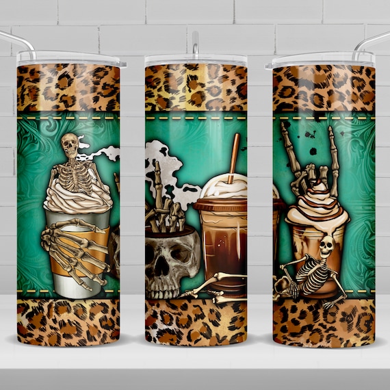 Skeleton coffee cups 20 oz skinny tumbler png, coffee tumbler wrap png, western 20 oz tumbler designs, tumbler png download