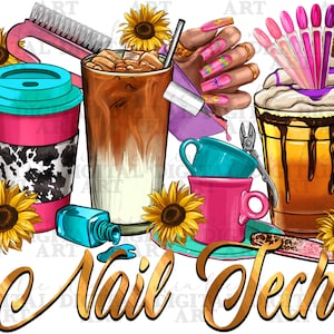 Nail Tech Kaffeetassen png Sublimation Design download, nail art png, nail boss png,nail tech png,nail hustler png,sublimate designs download