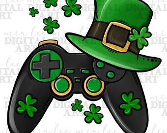 St. Patrick's Day gamer png sublimation design download, Happy St. Patrick's Day png, Irish Day png, lucky png, sublimate designs download