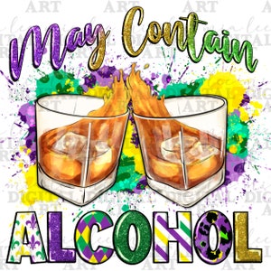 Kan alcohol png-sublimatieontwerpdownload bevatten, Happy Mardi Gras png, Mardi Gras Carnaval png, sublimatieontwerpen downloaden