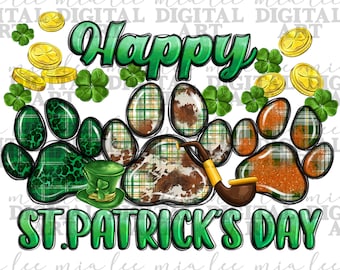St. Patrick's Day pet png sublimation design download, Happy St. Patrick's Day png, Irish Day png, lucky png, sublimate designs download