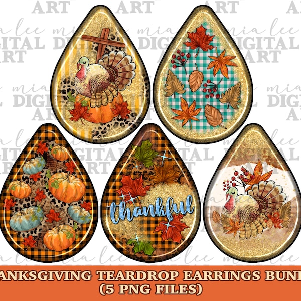 Thanksgiving teardrop earrings bundle png sublimation design download, Fall png, Fall vibes png, western earrings png, sublimate download