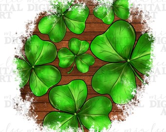 St. Patrick's shamrocks patches bundle png, wooden patches bundle png, Happy St. Patrick's png, sublimate designs download