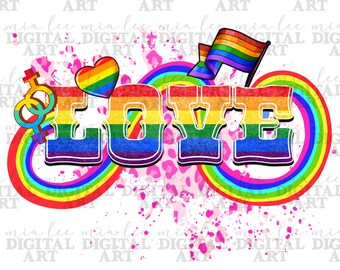 Kärleksregnbåge png sublimeringsdesign nedladdning, HBTQ+ png, kärlek är kärlek png, stolthet png, välj kärlek png, sublimerade designer nedladdning