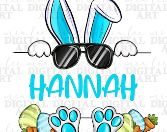Easter bunny name frame png sublimation design download, Happy Easter Day png, Easter bunny png, cute bunny png, sublimate designs download