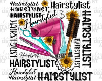 Hairstylist png sublimation design download, hairdresser png, hair boss png, hairstylist png, beauty salon png, sublimate designs download