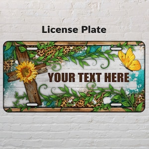 Personalized western cross license plate png, western license plate png, wooden cross png, Christian png, sublimate designs download