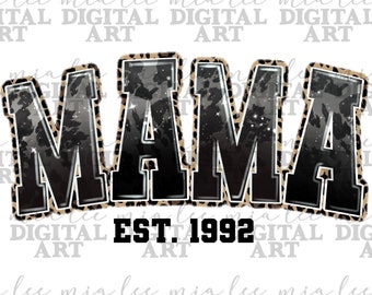 Mama cowhide with leopard png sublimation design download, Mother's Day png, western mama png, mama design png, sublimate designs download
