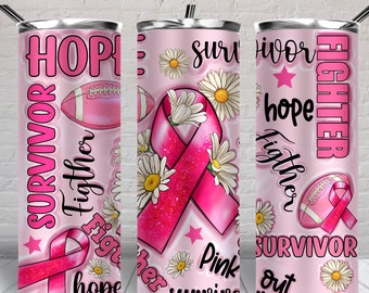 Cáncer de mama 20 oz vaso flaco png, Envoltura de vaso de cáncer png, Diseños de vaso de cáncer de mama 20 oz, Vaso de fútbol png descargar