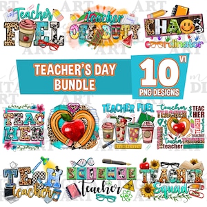 Teacher&#39;s Day bundle png sublimation design download, Teacher&#39;s Day png, Teacher life png, back to school png, sublimate designs download