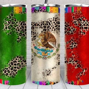 Drapeau mexicain 20 oz skinny tumbler png, tumbler wrap png, western 20 oz tumbler designs, cinco de mayo png, mexique tumbler png télécharger