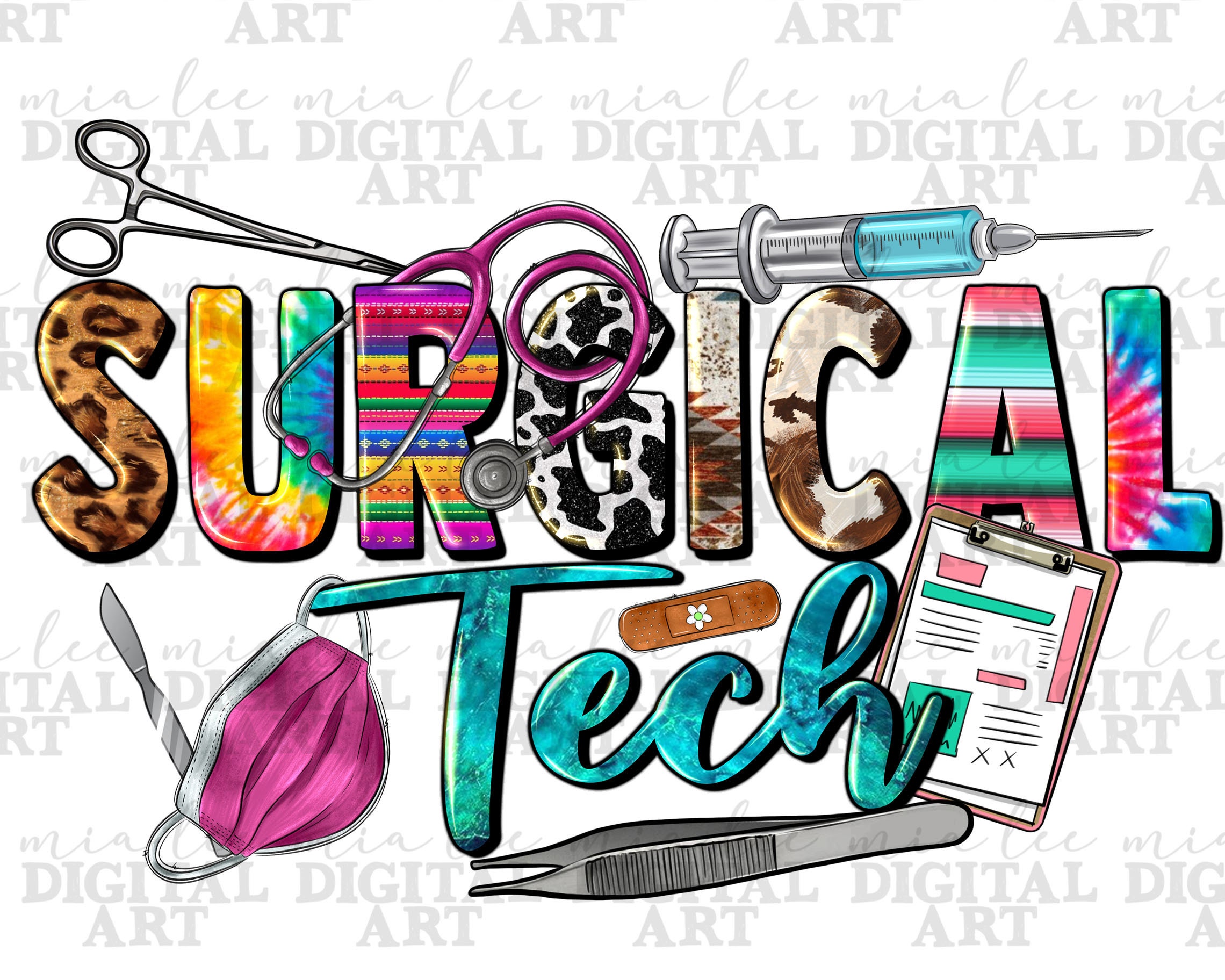 Surgical Tech Png Sublimation Design Download Surgical Etsy