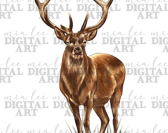 Pobierz projekt sublimacji png jelenia, ręcznie rysowane zwierzę png, portret jelenia png, jeleń png, projekt jelenia png, pobierz projekty sublimacji