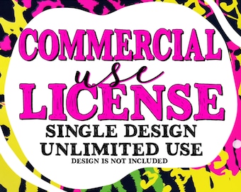 Commercial Use License for Small Businesses and Physical Products, Single Design, Unlimited Use
