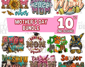Mother's Day bundle V2 png sublimation design download, love mama png, Mother's Day design png, mom life png, sublimate designs download