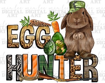 Egg hunter with rabbit png sublimation design download, Happy Easter Day png, Easter bunnies png,western egg png, sublimate designs download